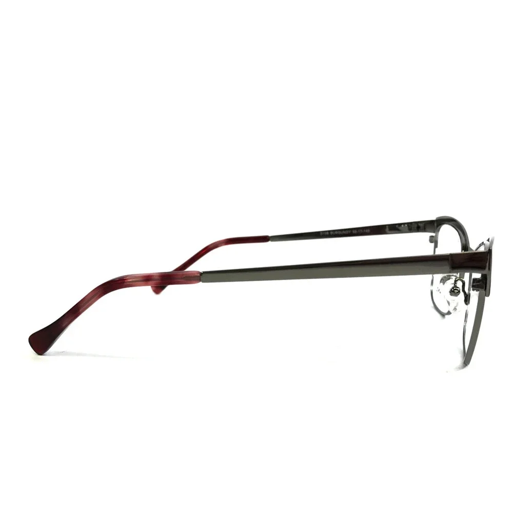 Lucky Brand Eyeglasses Frames D108 BURGUNDY Red Silver Cat Eye 52-17-140